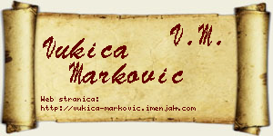 Vukica Marković vizit kartica